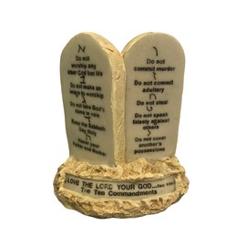 3 ARCHES USA The Ten Commandments Tabletop Decor Stone Replica Statue with Scripture - 4.2 Inches Tall The 10 Commandments Decor for Home or Office.