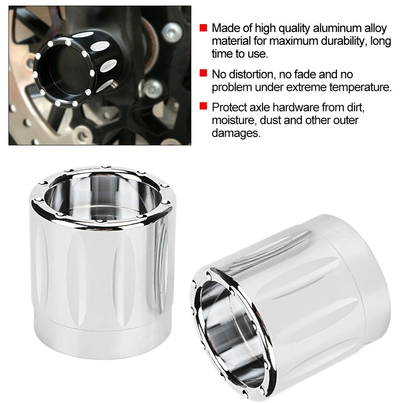 2pcs Aluminum Alloy Motorcycle Axle Skull Nut Bolt Cover Cap