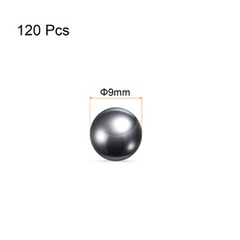 sourcing map 120pcs Precision Balls 9mm Diameter Carbon Steel Ball for Bearings, Silver