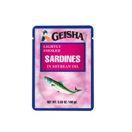GEISHA Lightly Smoked Sardines in Soybean Oil 3.53oz (Pack of 24), Sardines| HALAL & Kosher Certified – Gluten Free – Wild Caught – Good Source of Protein