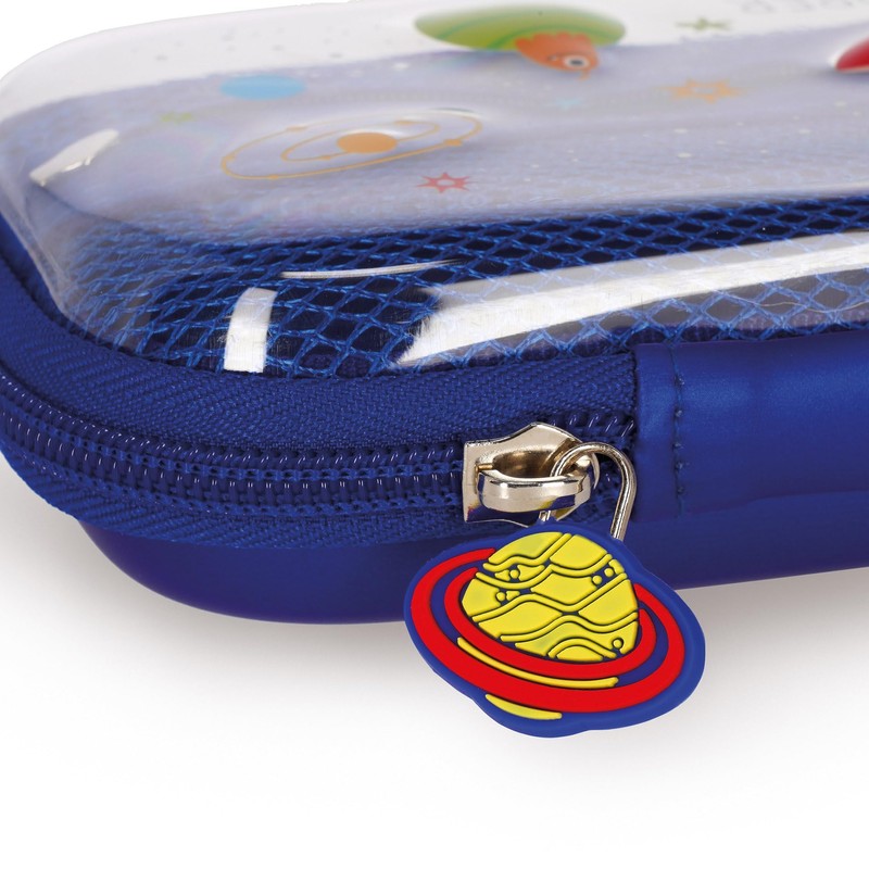 Legami - Wonderwow Pencil Case, Space Theme, 2 Compartments and