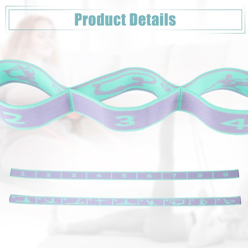 VOCOSTE Yoga Strap Yoga Stretch Band 9 Strength Spread Stretch