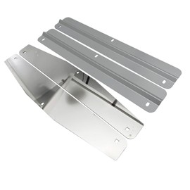 BST BSSP Pair 24" Mud Flap Weights for Semi-Truck Universal Mudflap 24" Width, Heavy Duty Stainless Steel, w/Backing Plate Mirrored & Install Screw