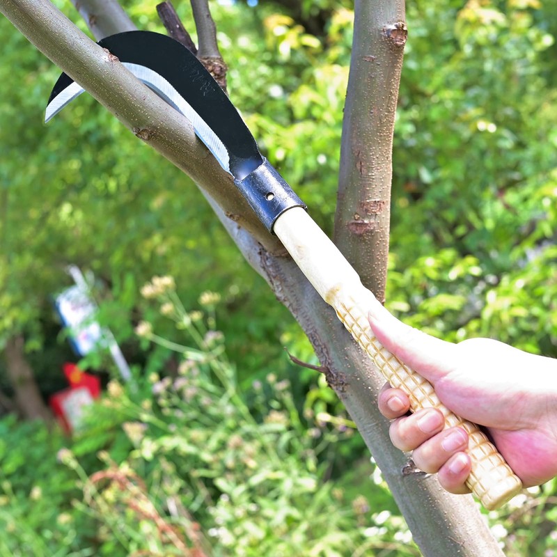 EcoDigilife Billhook Sickle Machete Knife,Clearing Sickle,Manganese Steel Blade Hand held
