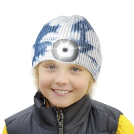 Etsfmoa Unisex Beanie with The Light,Gifts for Kids Boys and Girls Children USB Rechargeable Headlamp The Cap