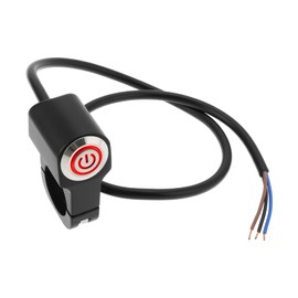 SING F LTD Motorcycle Self-Reset Handlebar Switches 12V 10A CNC Indicator Switch for Motorbike Scooter (Red Light)