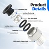 Hoodutric Push to Connect Fittings, 6mm Tube OD x 1/4