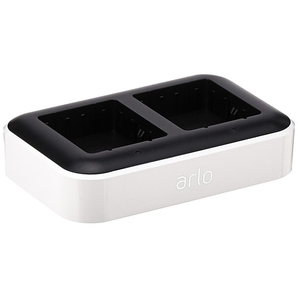 Arlo Dual Charging Station - Arlo Certified Accessory - Charge up to Two Batteries, Works with Arlo Rechargeable Batteries (VMA5400) and Arlo XL Rechargeable Batteries (VMA5420) Only - VMA5400C