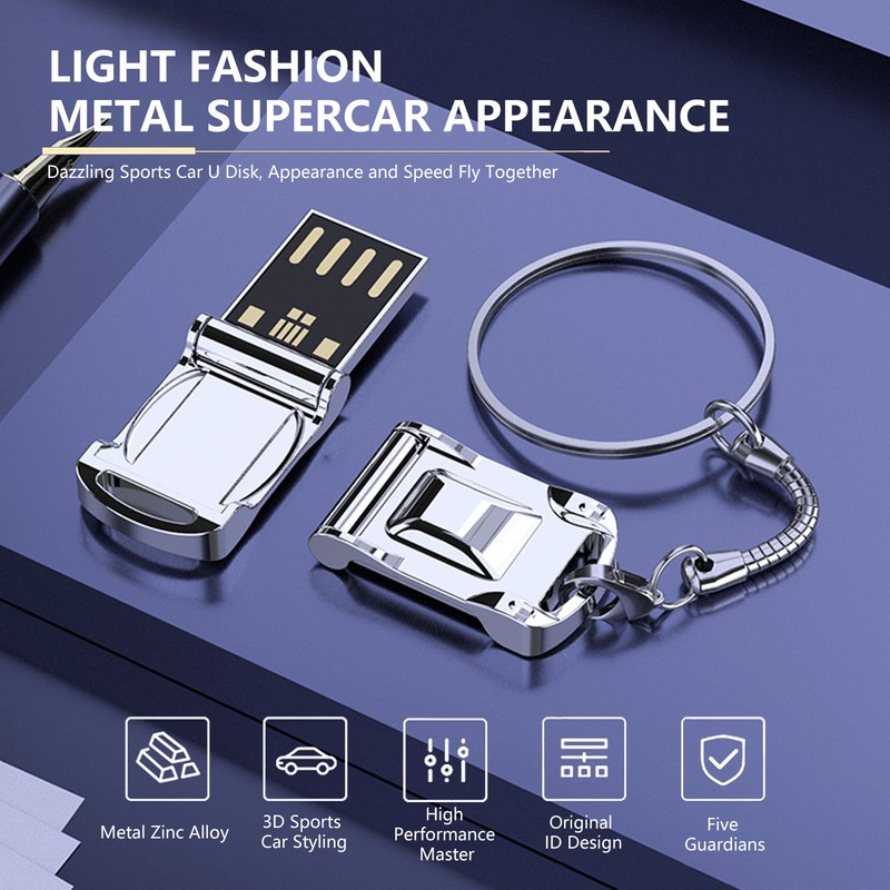 Mini Flash Drive Black Colloid Technology Sports Car Styling Waterproof
