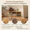 ZHUMUJIAJU Bamboo Shoe Storage Bench with Acrylic Panels for Entryway