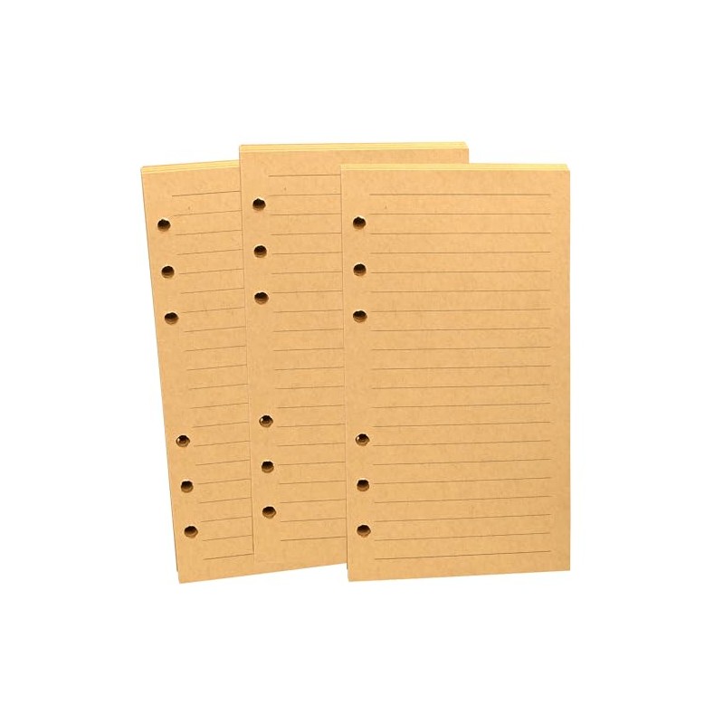TSUKURIRO Craft B6 Bible Size Organizer, Refill, 6 Holes, Ring,