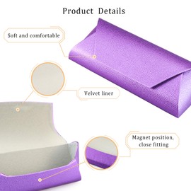 LifeArt Eyeglass Case Hard Shell, Portable Sunglass Case for Women, fashionable PU Leather Eyeglass Case, Lightweight
