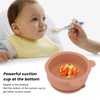 Silicone Baby Bowl Spoon Set with Bottom Suction Cup Ergonomic