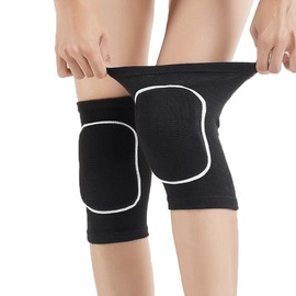 Volleyball Knee Pads - Sponge, Thick, Anti-Collision for Dance & Sports Pad M (1 pc)/Blue with White Edge 10ea