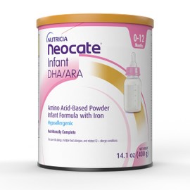 Nutricia Neocate Infant - Hypoallergenic, Amino Acid-Based Baby Formula - Well-Tolerated & Supports Normal Growth - Infant Formula with DHA, ARA & Iron - 14.1 oz can (Pack of 1)