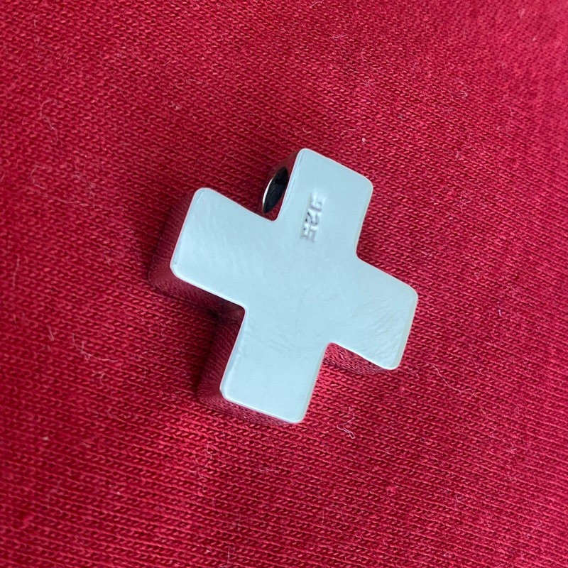 Agalea | Dije de cruz suiza de Plata ley 925,