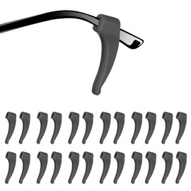 HARFINGTON 12 Pairs Anti-Slip Glasses Ear Grip Silicone Elastic Ear Hook Eyewear Retainer Eyeglass Temple Tips Sleeve Retainer for Eyewear Glasses Sunglasses Sports Eyeglasses, Black