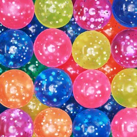 Bouncy Balls - 144 Pcs Glitter Bouncing Balls - Assorted Colors 1" Bounce Balls - Bouncing Balls for Kids - Vending Machine Toys - Bouncy Ball Vending Machine Refill in Bulk