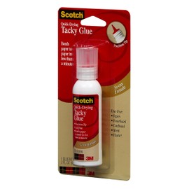 Scotch Quick Drying Tacky Glue, 2 fl oz, Acid Free and Photo Safe (6052A-1)