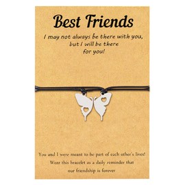 Best Friend Bracelets for 2 Matching Butterfly Bracelets Friendship Bracelets for 2 Best Friends Bestfriend Gifts for Women (Butterfly)