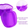 Colorful Denture Bath Case with Brush, Denture Cup Soaking Holder