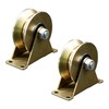 2 x Sliding Door Rigid Roller V Groove Wheels for