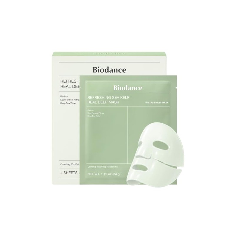 BIODANCE Mascarilla refrescante de algas marinas profundas, mscara de hidrogel