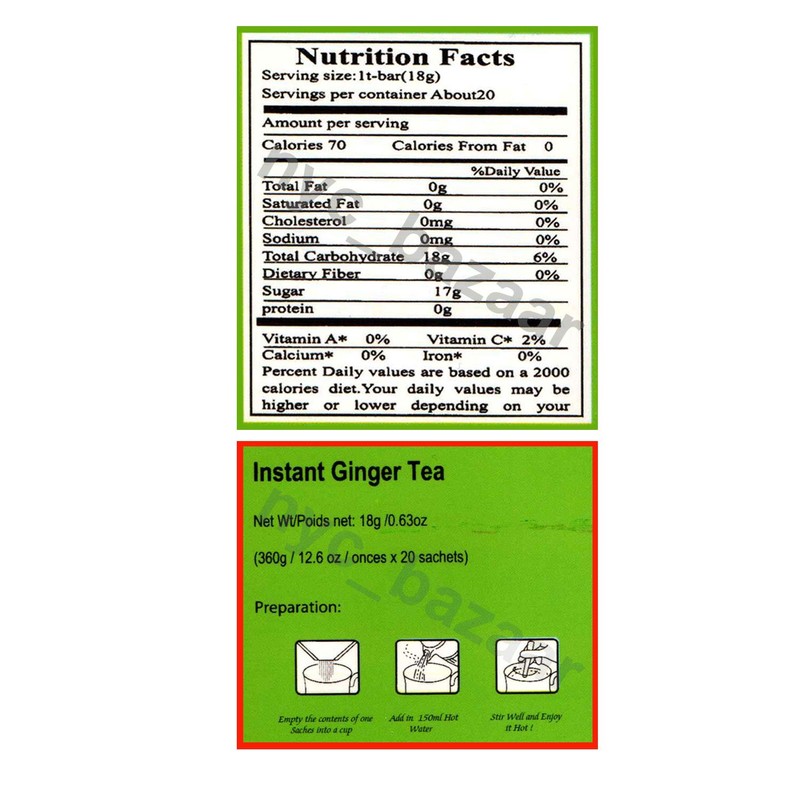 West Indian Select Honey Ginger Tea (20 Sachets) 18 G/0.63oz