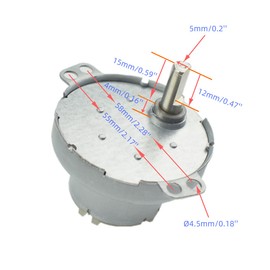CHANCS JS-50 DC Gear Motor 5V DC 2RPM D-Shaft Synchronous Motor Car Moving Head Fan Motor Torque 10kg.cm