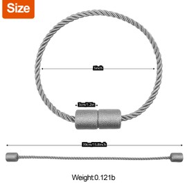 4 Pack Strong Magnetic Curtain Tiebacks,H HOME-MART Indoor Elegant Decorative Tie Backs Modern Rope Tiebacks for Drapes,Curtain Tiebacks Buckles Holdbacks Holders Hooks Clip for Home,Farmhouse Decor