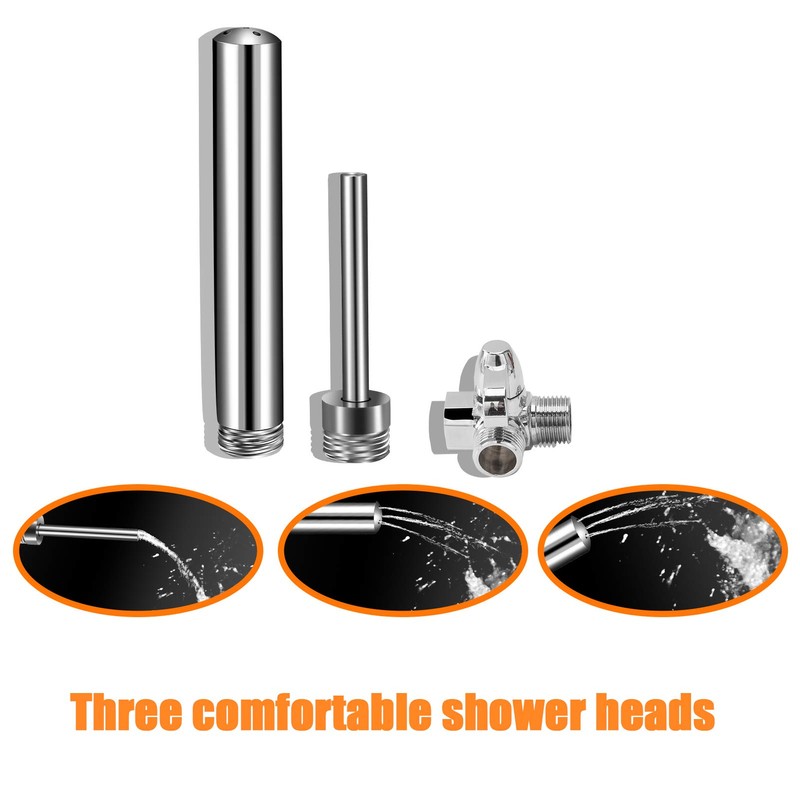 4 Pack Shower Enema System, VONDERSO 6-Foot Stainless Steel Shower