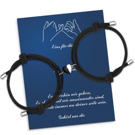 Couple Bracelet Magnet – Partner Bracelet for Long Distance Relationship, Gifts for Boyfriend, Christmas, His and Her Valentine's Day, Couple Gift for Couples