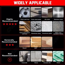 CHUSYYRAY 12PC Hole Saw Tooth Kit HSS Steel Drill Bit Set Cutter Tool For Metal Wood Alloy