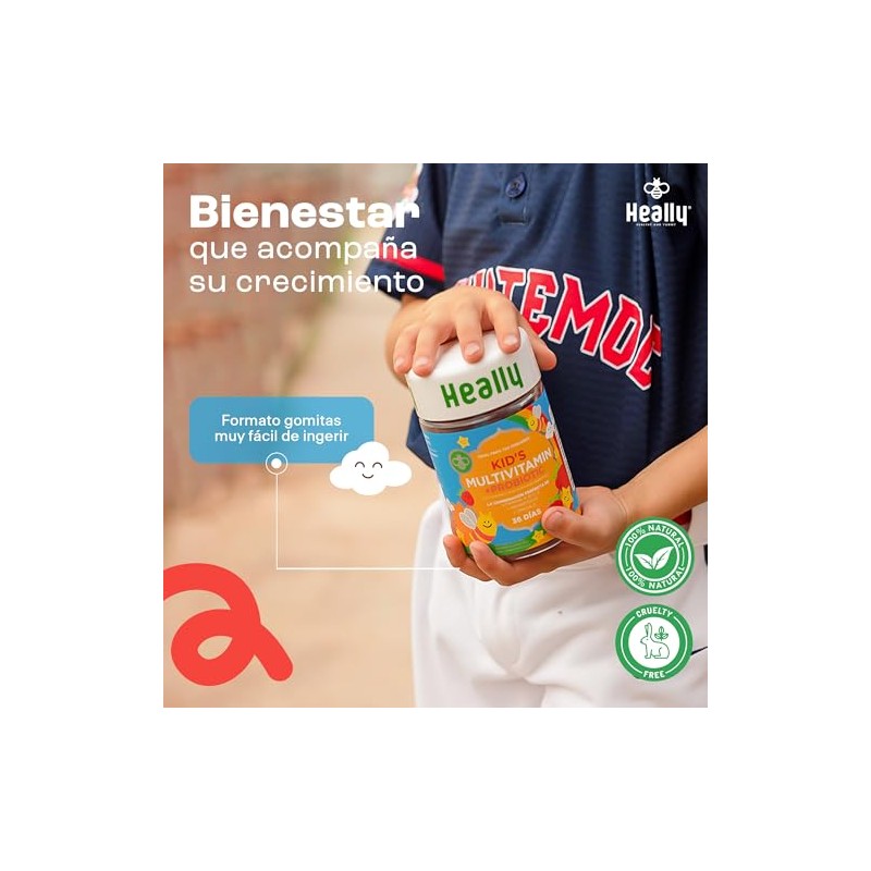 Multivitamínico Niños Desarrollo Powerful Defense Heally Omega Vitaminas Vitamina Sabor
