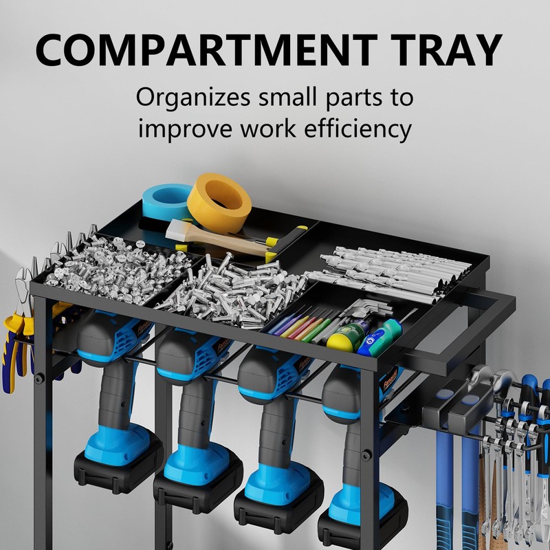 GILLAS Utility Tools Cart, Power Tool Organizer with Wheels for