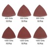 sourcing map 60pcs Triangular Hook & Loop Sandpapers 400/600/800/1000/1200/1500 Grits
