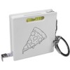 'Pepperoni Pizza Slice' Keyring Tape Measure/Spirit Level Tool (KM00042006)