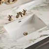 24 Inch Rectangular Undermount Bathroom Sink, Los Flexi 24" x