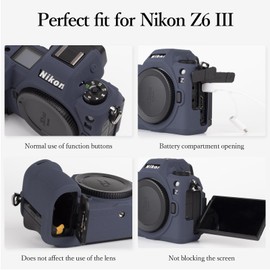 Rieibi Silicone Protective Case for Nikon Z6 III Camera Case, Lightweight Camera Case for Nikon Z6iii case