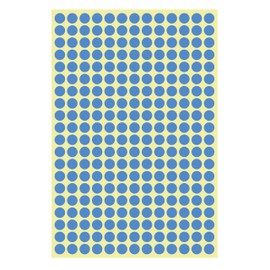 HMBIRD Color Label, Blue, 0.3 inches (8 mm), 260 Pieces x 30 Sheets, 7,800 Pieces, Round Stickers, Round Stickers, Blue