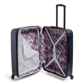 Vera Bradley 22" Hardside Spinner Suitcase Navy Pearl Blue Travel Luggage