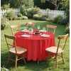 SietDESEO 2 Pack Red Tablecloth Round 84 x 84 Plastic