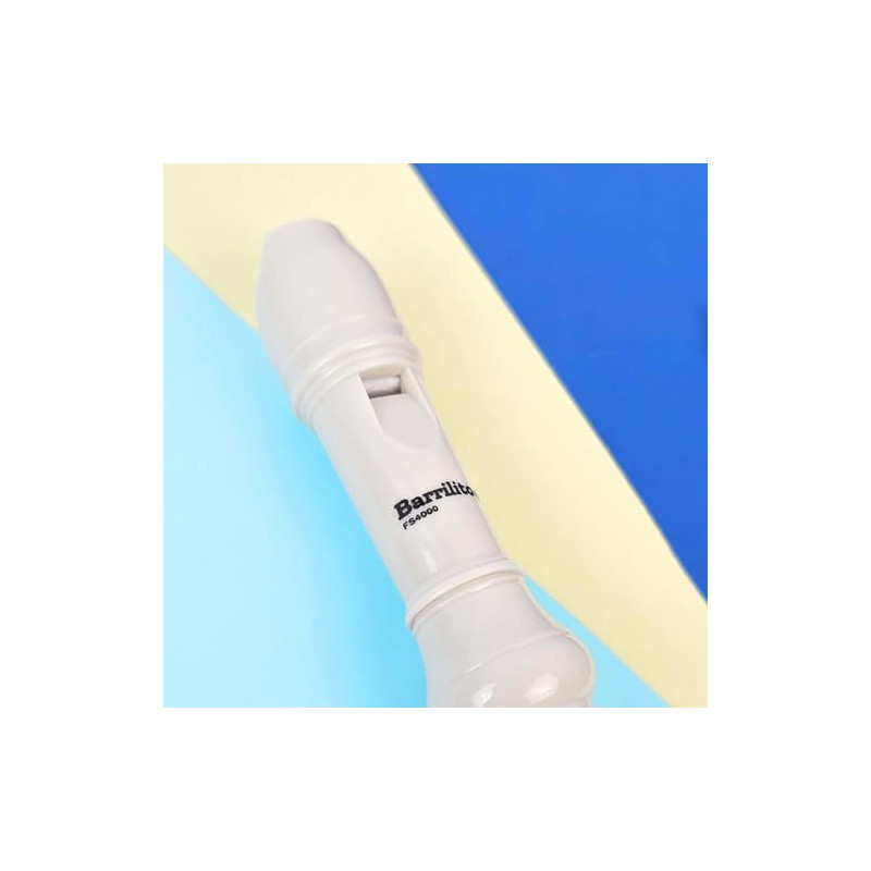 Barrilito FS4000 Flauta Dulce Soprano, color Marfil con Barilla