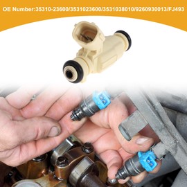 X AUTOHAUX 1 Pcs No.35310-23600/3531023600/3531038010/9260930013/FJ493 Fuel Injector for Hyundai Elantra GLS GT L4 2.0L 01-05 Car Engine Flow Match Fuel Nozzle