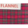 56” Wide 60% Cotton/40% Polyester Flannel Red/Green