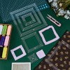 NBEADS 6Pcs Acrylic Quilting Templates Set, Square Cutting Ruler Template