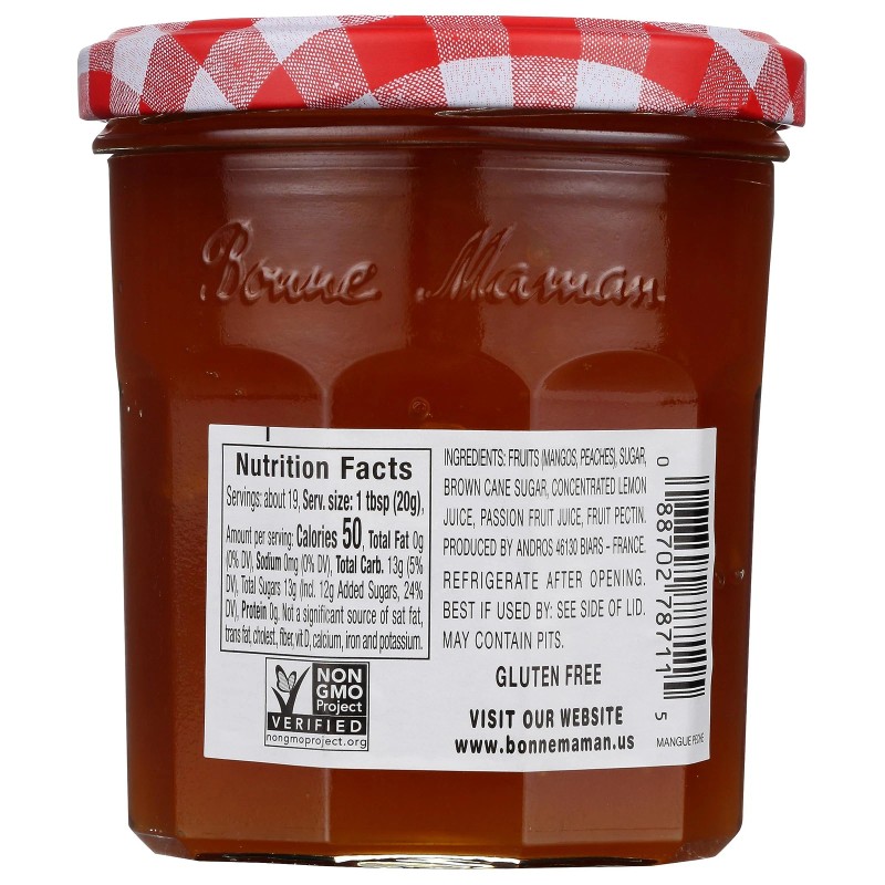 Bonne Maman Pineapple Passion Fruit Mango Peach Lemon Curd Preserves