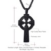 U7 Ancient Black Viking Pendant Necklace For Men Women Gothic