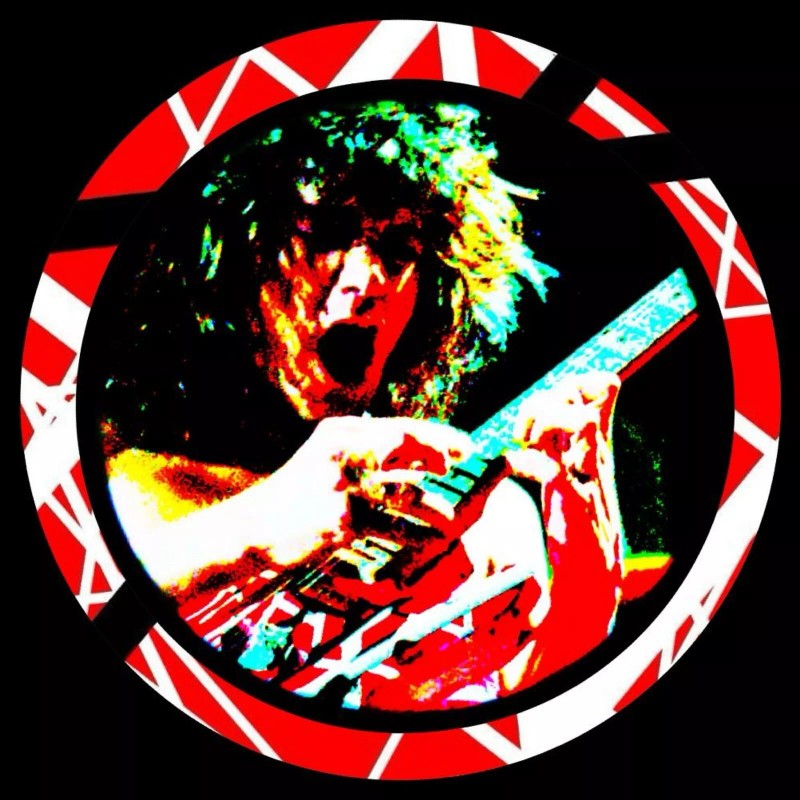 EDDIE VAN HALEN GHOSTLY HANDS TWO LEATHER KEYCHAINS