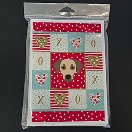 Caroline's Treasures Sato Dog Love Greeting Cards and Envelopes Pack of 8